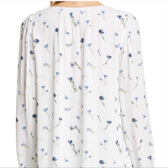 JOIE Bologna C Floral Button Down Peasant Blouse XXS - Picture 2 of 12